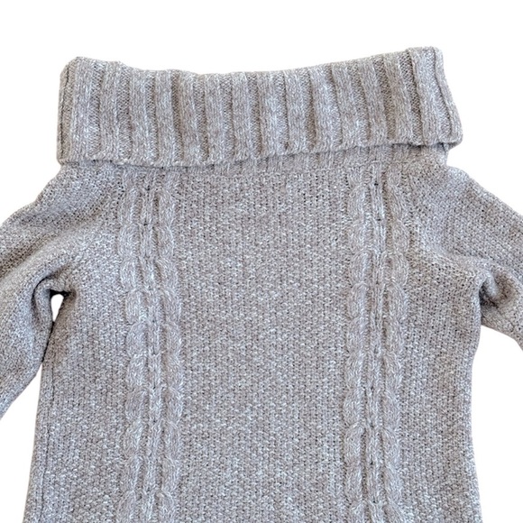 Anthro Sleeping On Snow Mauve Pink Cotton Alpaca Off Shoulder Sweater - Size M - Picture 7 of 16